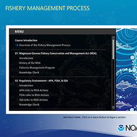 NOAA Fishery Management Process e-Learning Thumbnail
